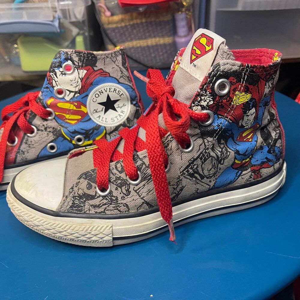 Converse Marvel Superman hi-tops kids sneakers